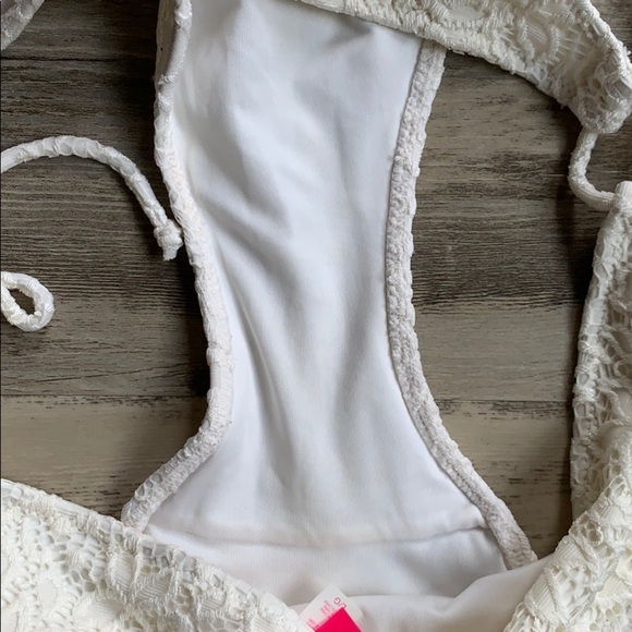 Women's Victoria’s Secret Lace Strapless Bikini Swimsuit Small Large - Picture 14 of 15